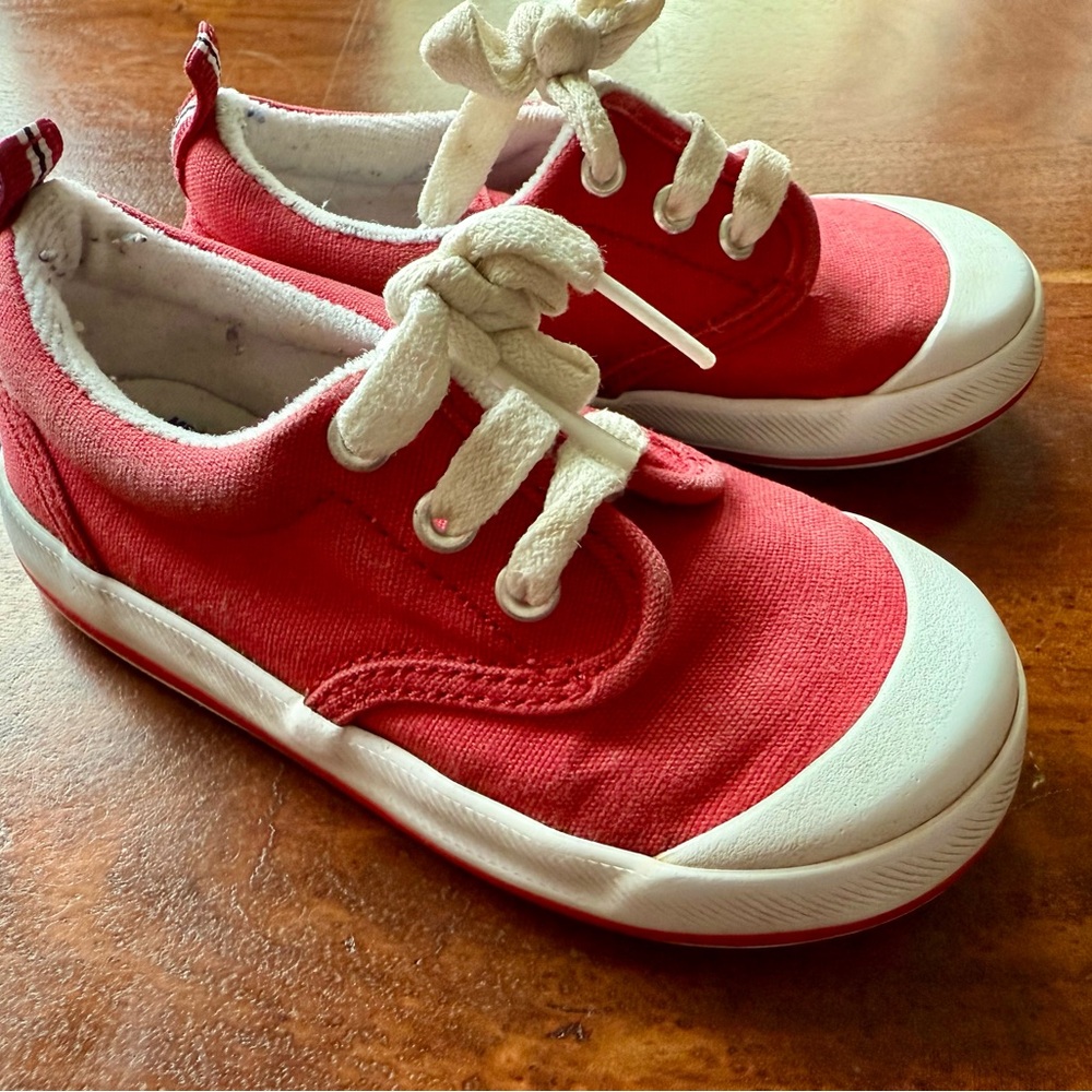 Keds Kids Red White Canvas Sneakers C7